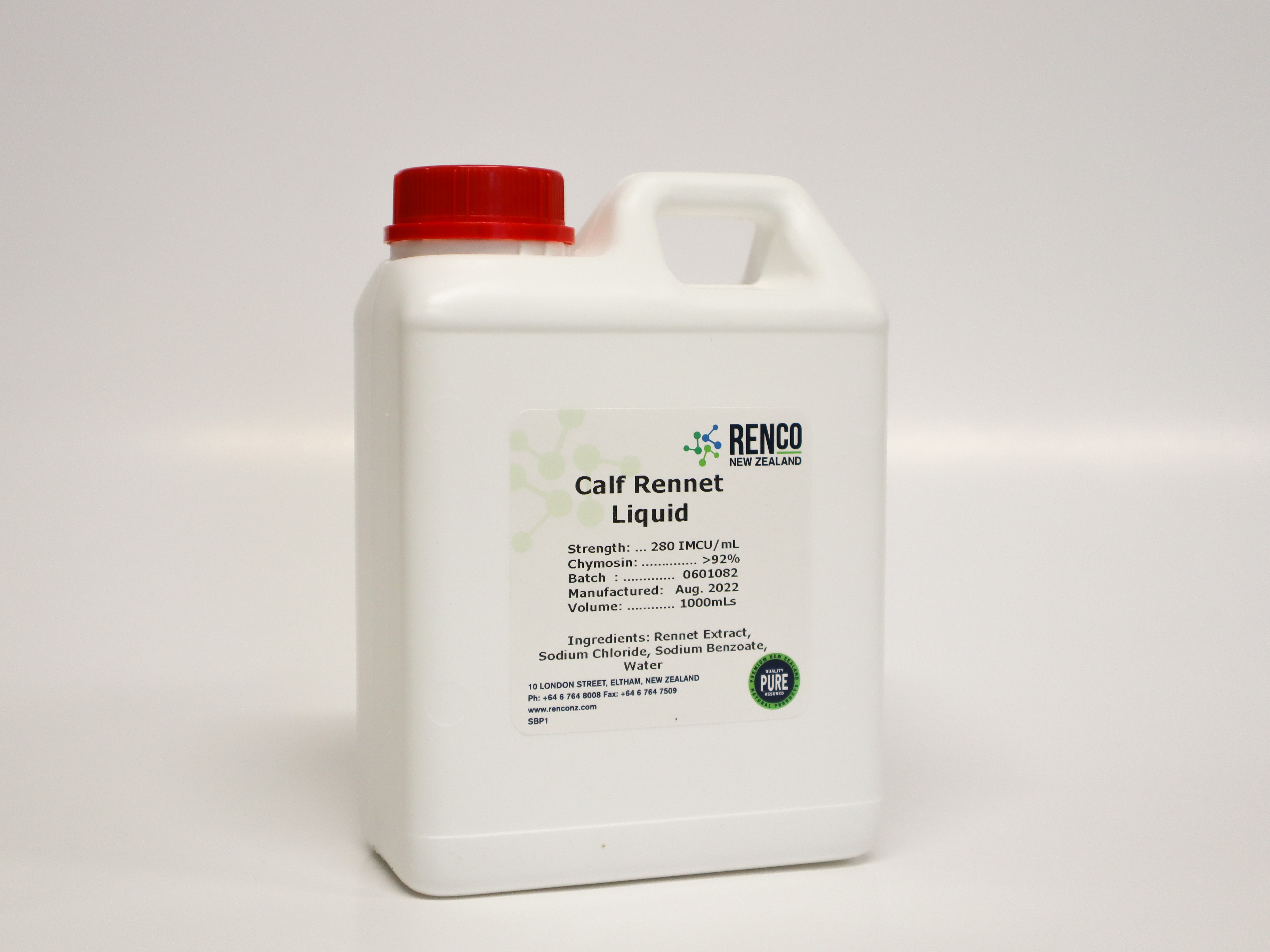 Natural Calf Rennet IMCU280 - 1 Litre